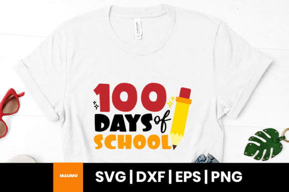 100 Days of School Svg Quote Graphics & Print Templates