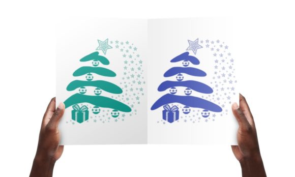 Decorated Christmas Tree Craft Design Graphics