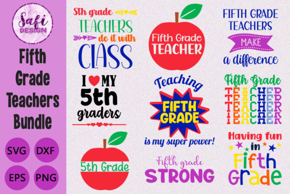 Reviewing the Fifth Grade Teachers Cut File Bundle