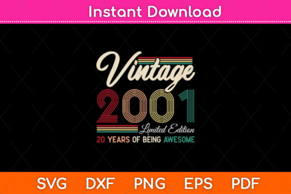 Vintage 2001 Graphics for Crafts
